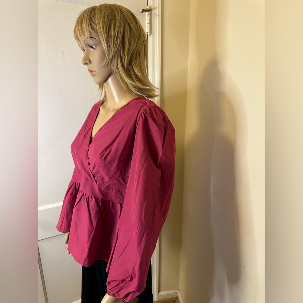 NWOT - Women Sleeve Peplum Blouse - Size L - Picture 8 of 10
